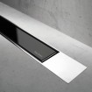 Abdeckset Modulo Design Z-2 Glas Schwarz / Edelstahl verchromt 80 cm